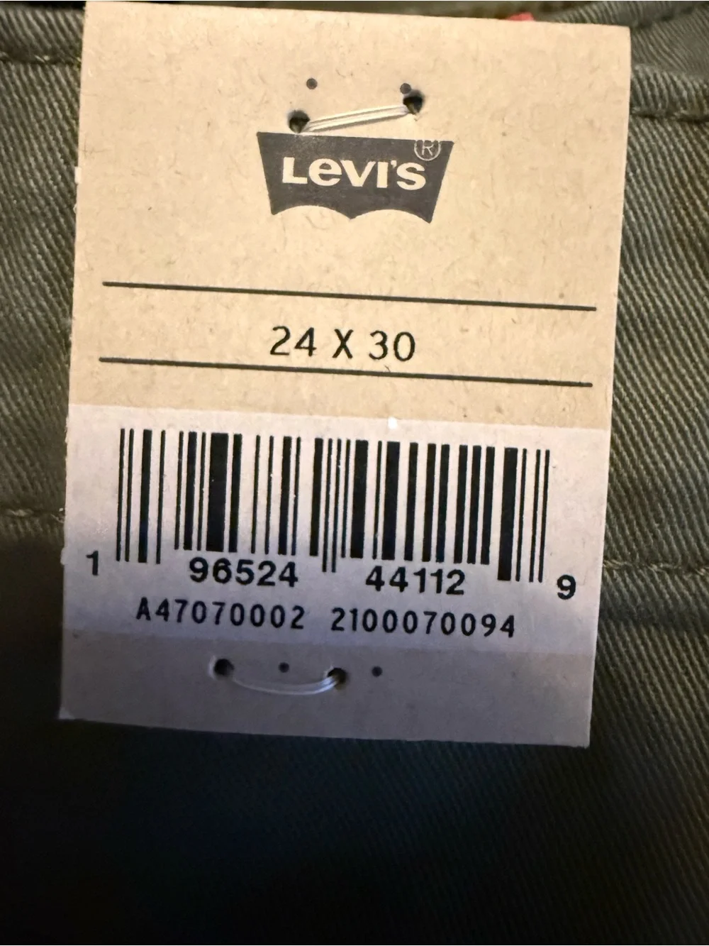 Levi’s Women’s ’94 Baggy Cargo Jeans – Green – Size 24x30 – NWT